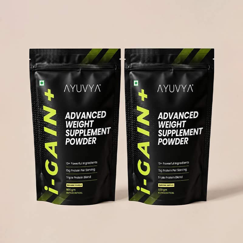 Ayuvya i-GAIN+ Weight Gain Powder 500gm Pack of 2