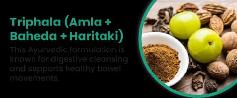 Triphala (Amla + Baheda + Haritaki)