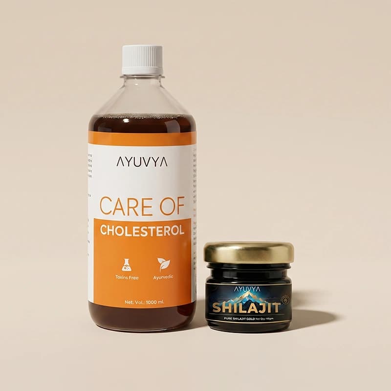 Ayuvya Care of Cholesterol Juice and Shilajit Combo