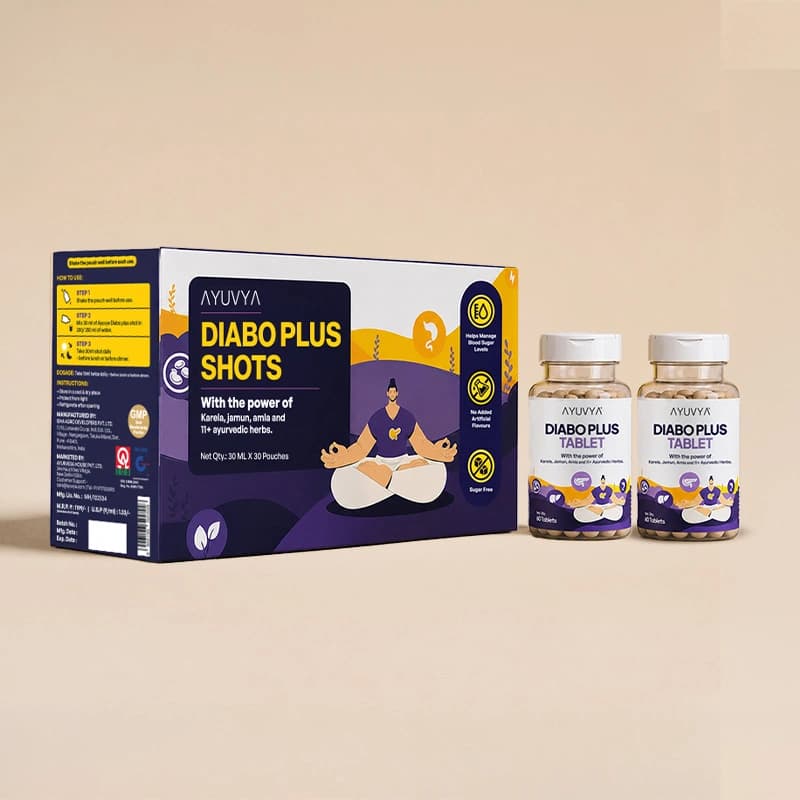 Ayuvya Diabo Plus Shots & Tablet Pack of 2 Combo