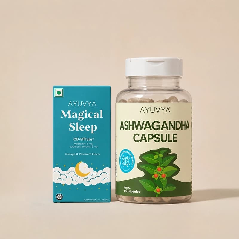 Ayuvya Magical Sleep Tablets & Ashwagandha Capsules Combo